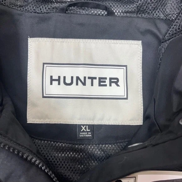 Hunter Ladies Water Resistant Cotton Smock Jacket Black XL Hooded Drawstring - Picture 5 of 6